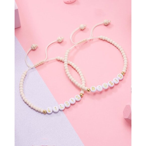 Matching Sisters Bracelets Gift for Big and Little Sisters Easter Valentine's Da - Picture 2 of 7